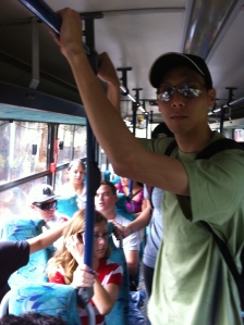 volunteer on bus